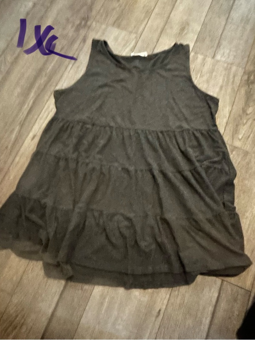 Tiered Sleeveless Women’s Top - Black